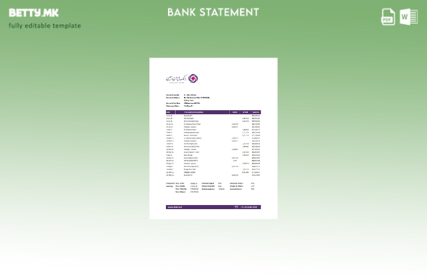 Модерен стил на Иран Замин банкарски шаблон ексел